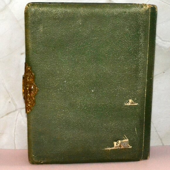 Victorian Photo Album With Antique Photogaphs Embossed Cover & Ornate Clasp” - Picture 7 of 14